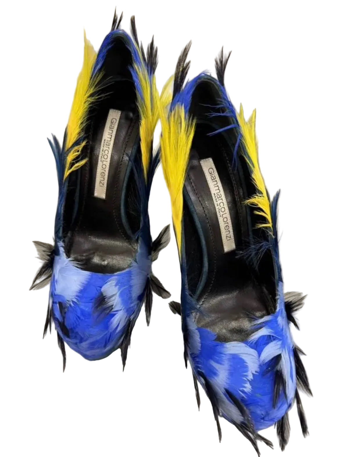 Gianmarco Lorenzi Feather Pump Heels - 37/38