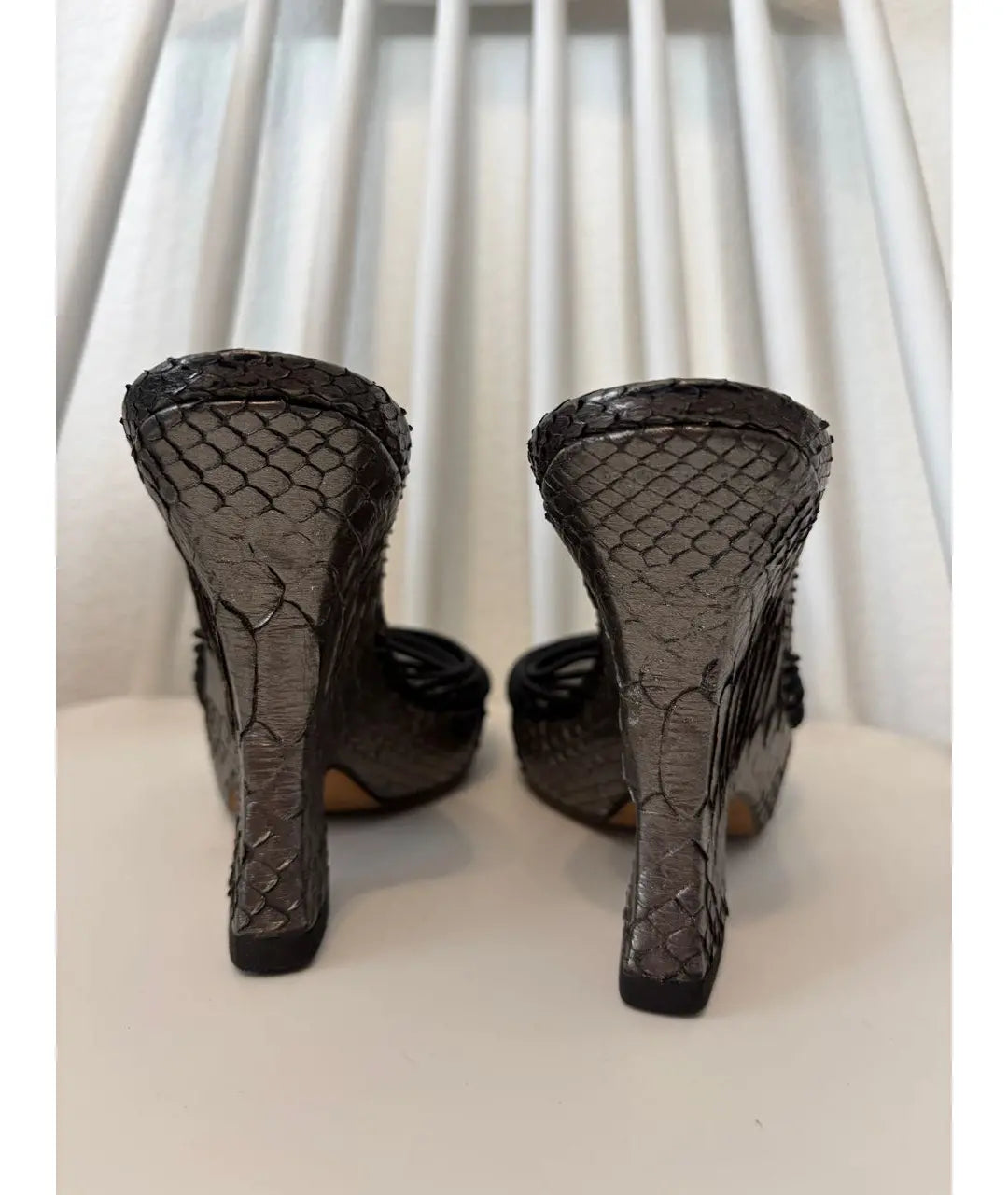Dior Galliano Python Wedge Heels - 38.5