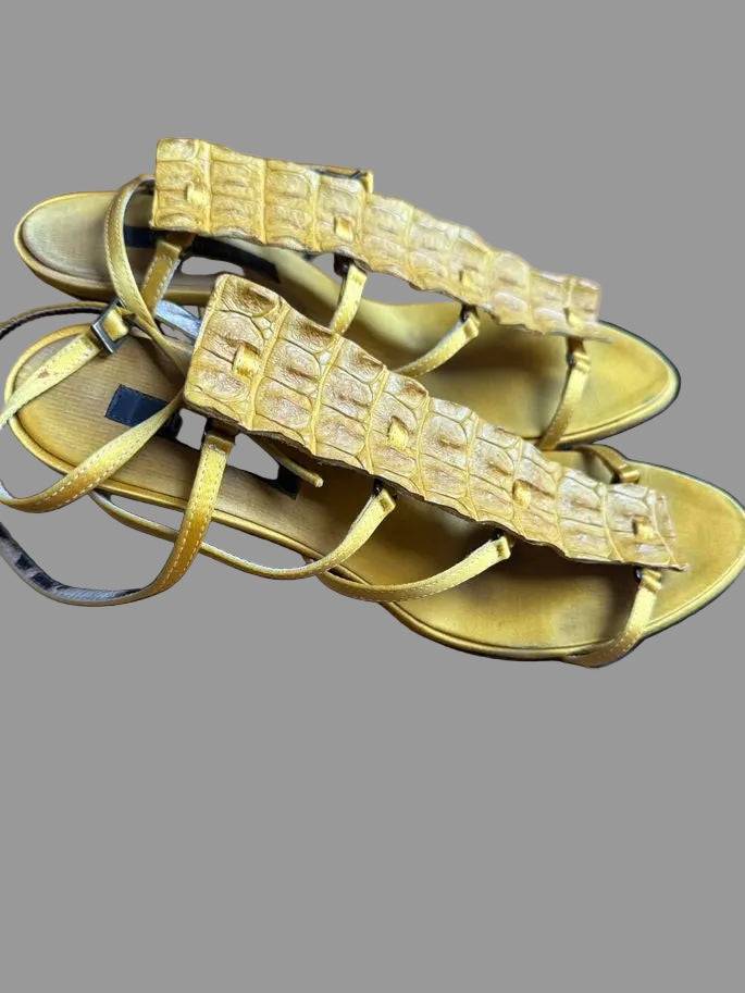 Roberto Cavalli Crocodile Heels - 39