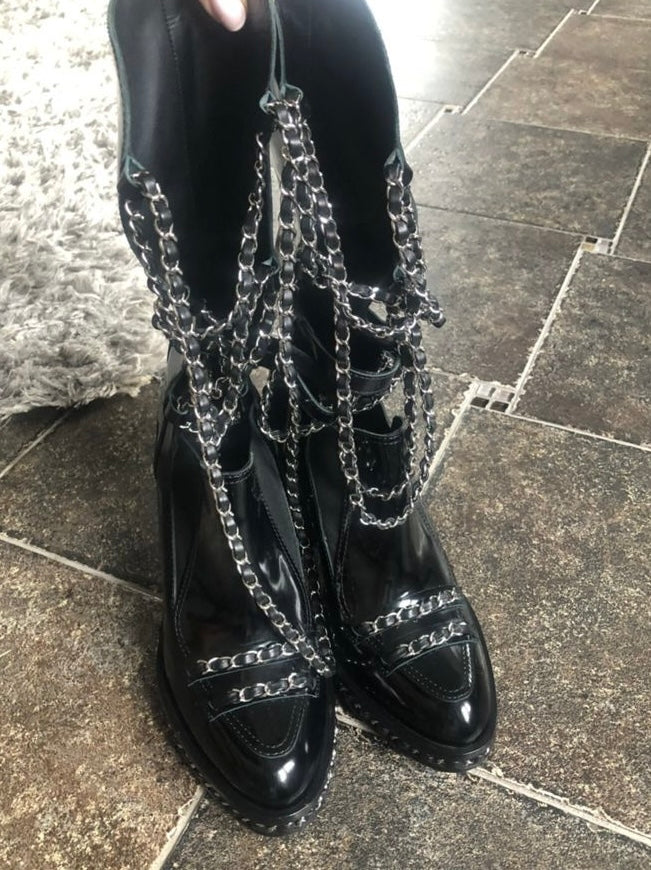 Chanel Runway 2013 Chain Boots - 39/39.5