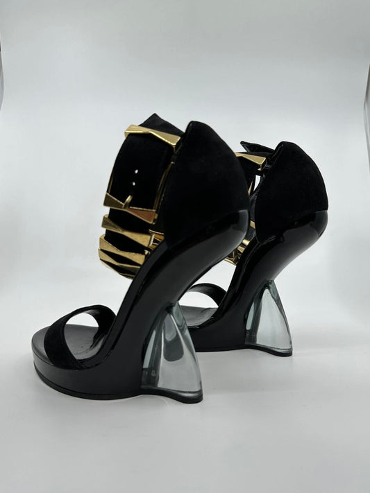 Alexander McQueen Sculpted Wedge Heels Brand New - 39