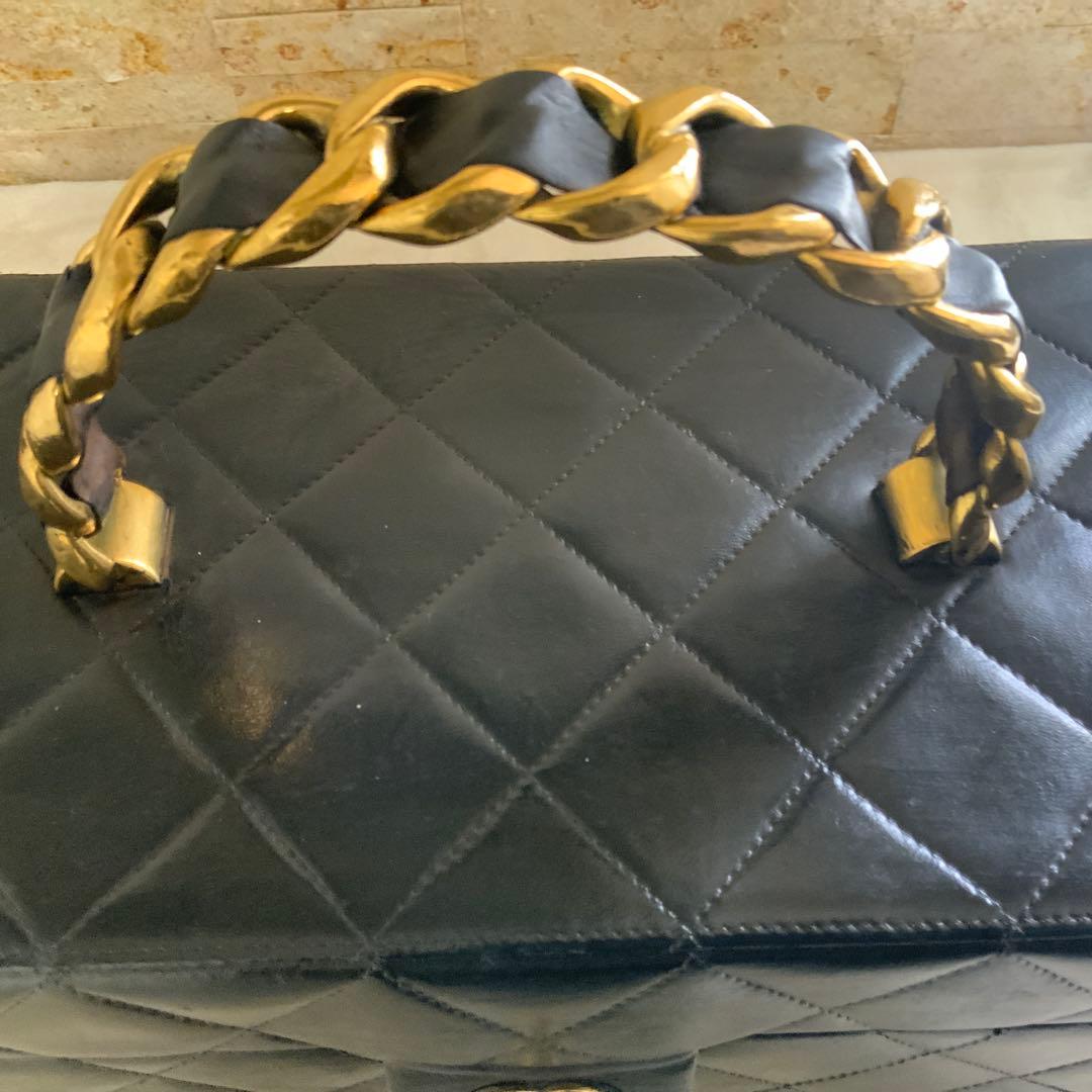 Chanel Vintage 1992 Black Quilted Lambskin Vanity Bag
