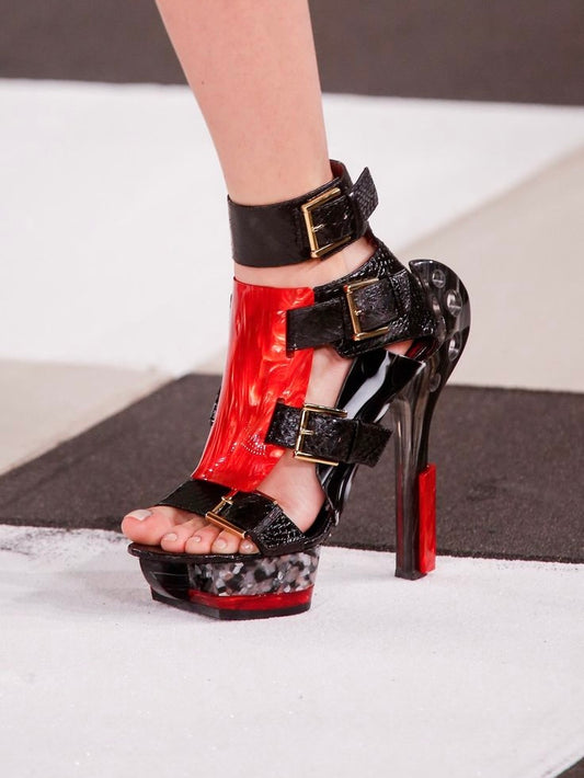 Alexander McQueen Python Runway Heels - 37.5/38