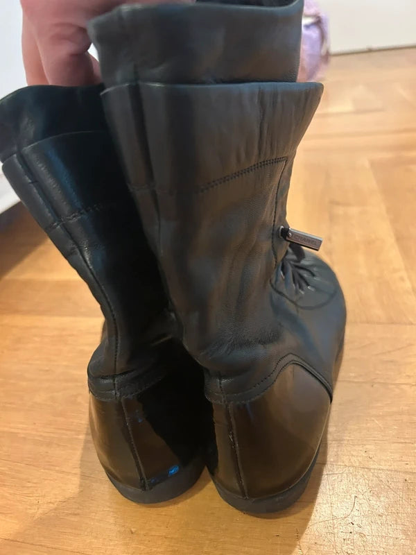 Chanel Lace Up Ankle Moto Boot - 40