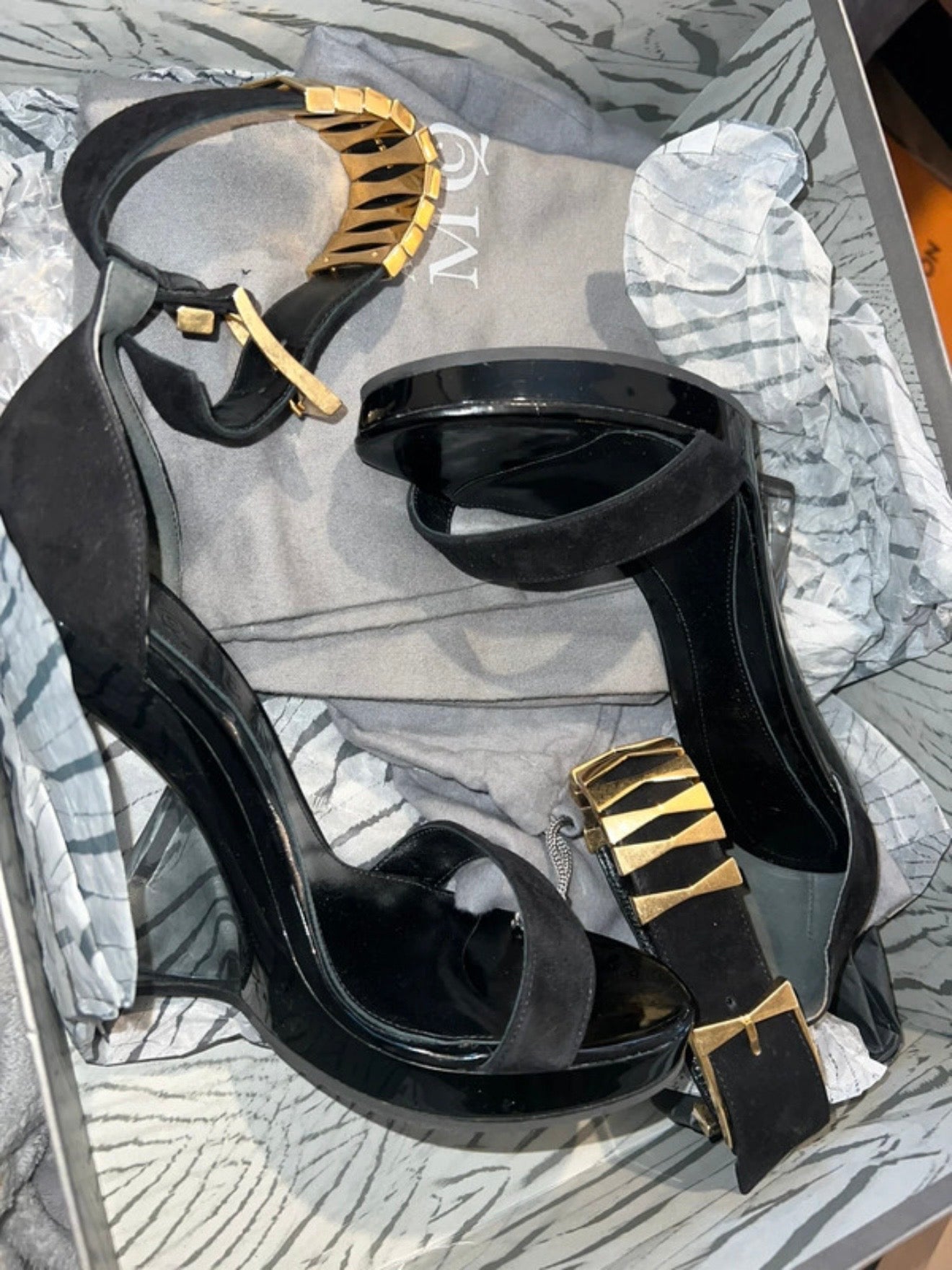 Alexander McQueen Sculpted Wedge Heels Brand New - 39