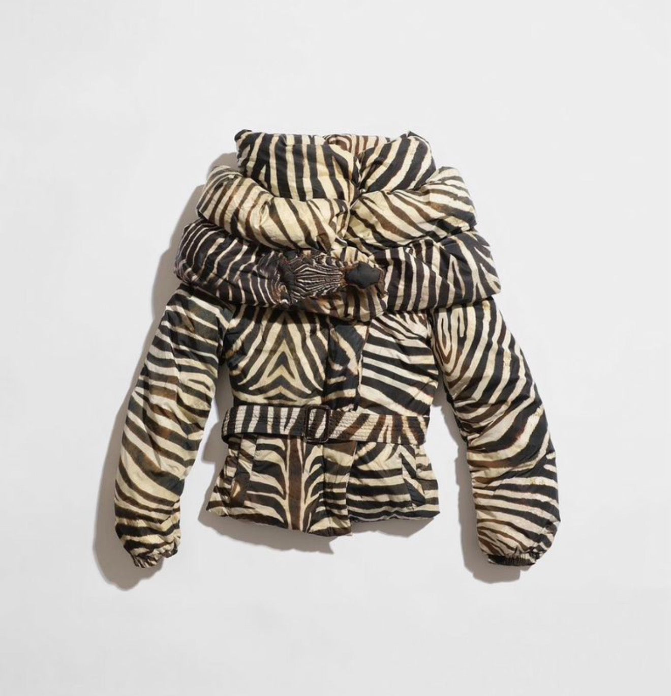 Jean Paul Gaultier AW2008 Zebra Print Puffer Jacket - XS/S + S/M