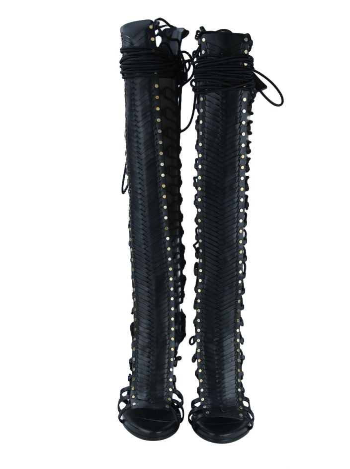 Emilio Pucci Gladiator Boots Black Brand New  - 36