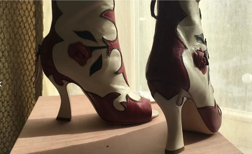 Miu Miu 2012 Roses Ankle Boots - 37