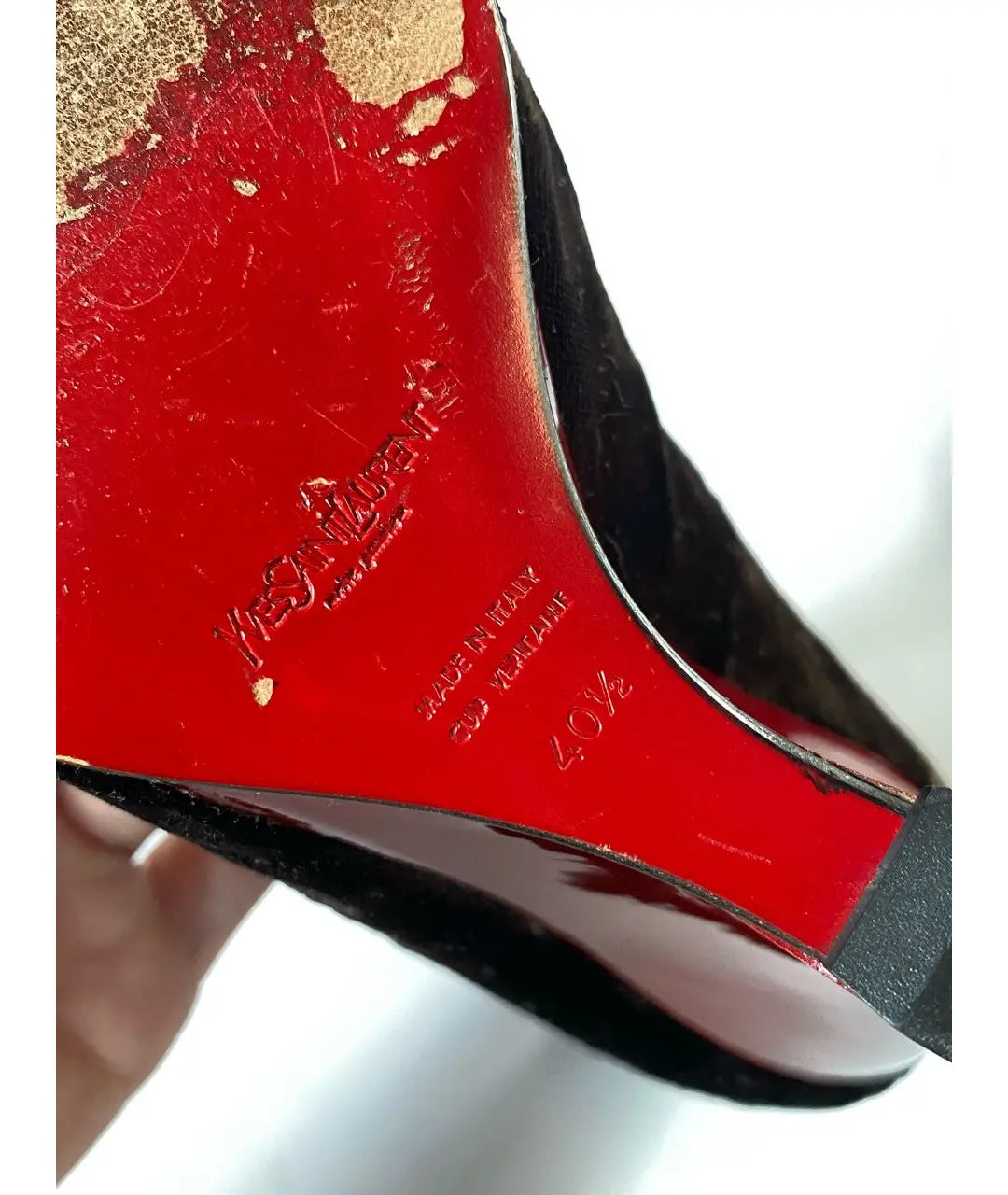 Yves Saint Laurent by Tom Ford Velvet Wedge Heel - 36.5/37 + 40/40.5