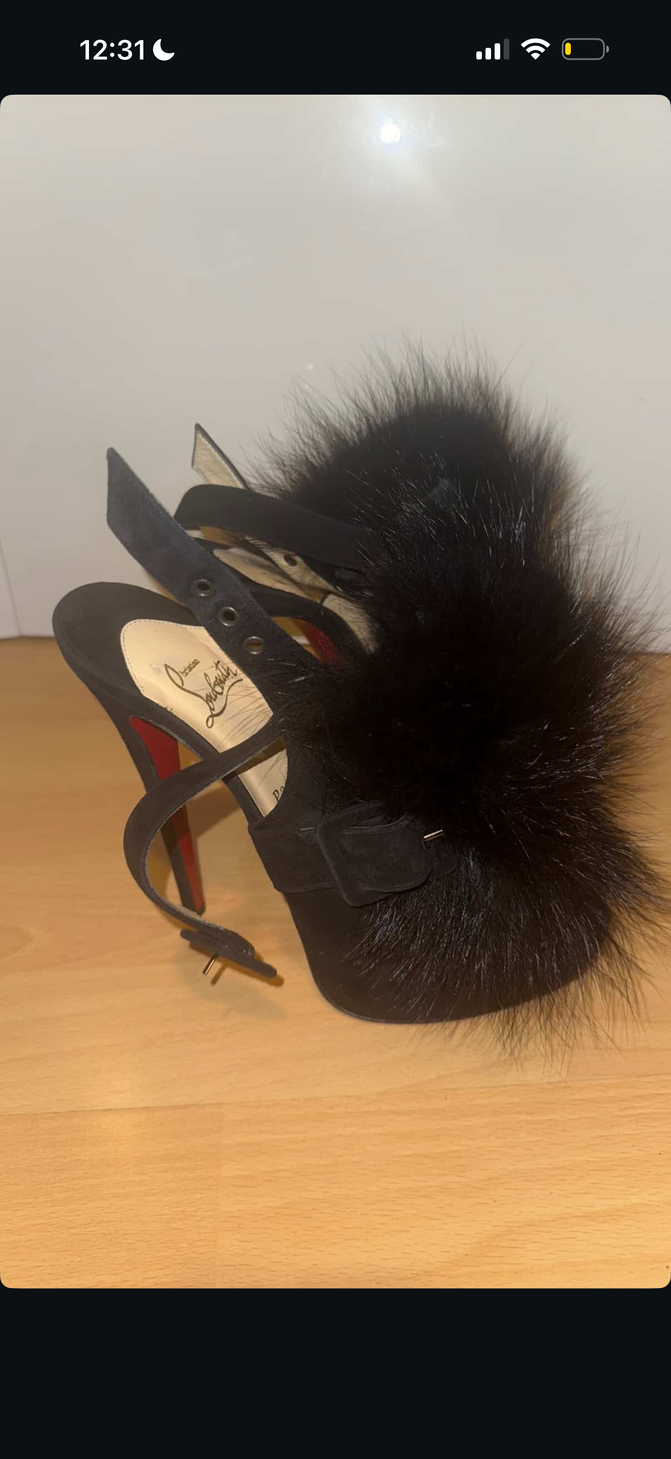 Christian Louboutin Fur Splash Heels - 39.5