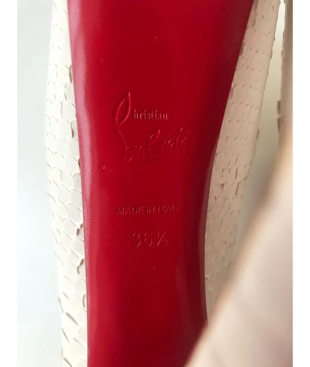 Christian Louboutin Lady Highness Python Heels - 36.5