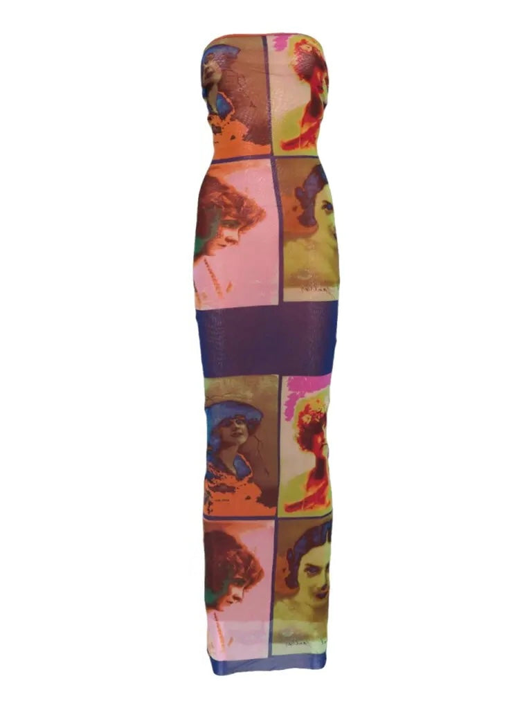 Jean Paul Gaultier Portraits Bandeau Dress - M