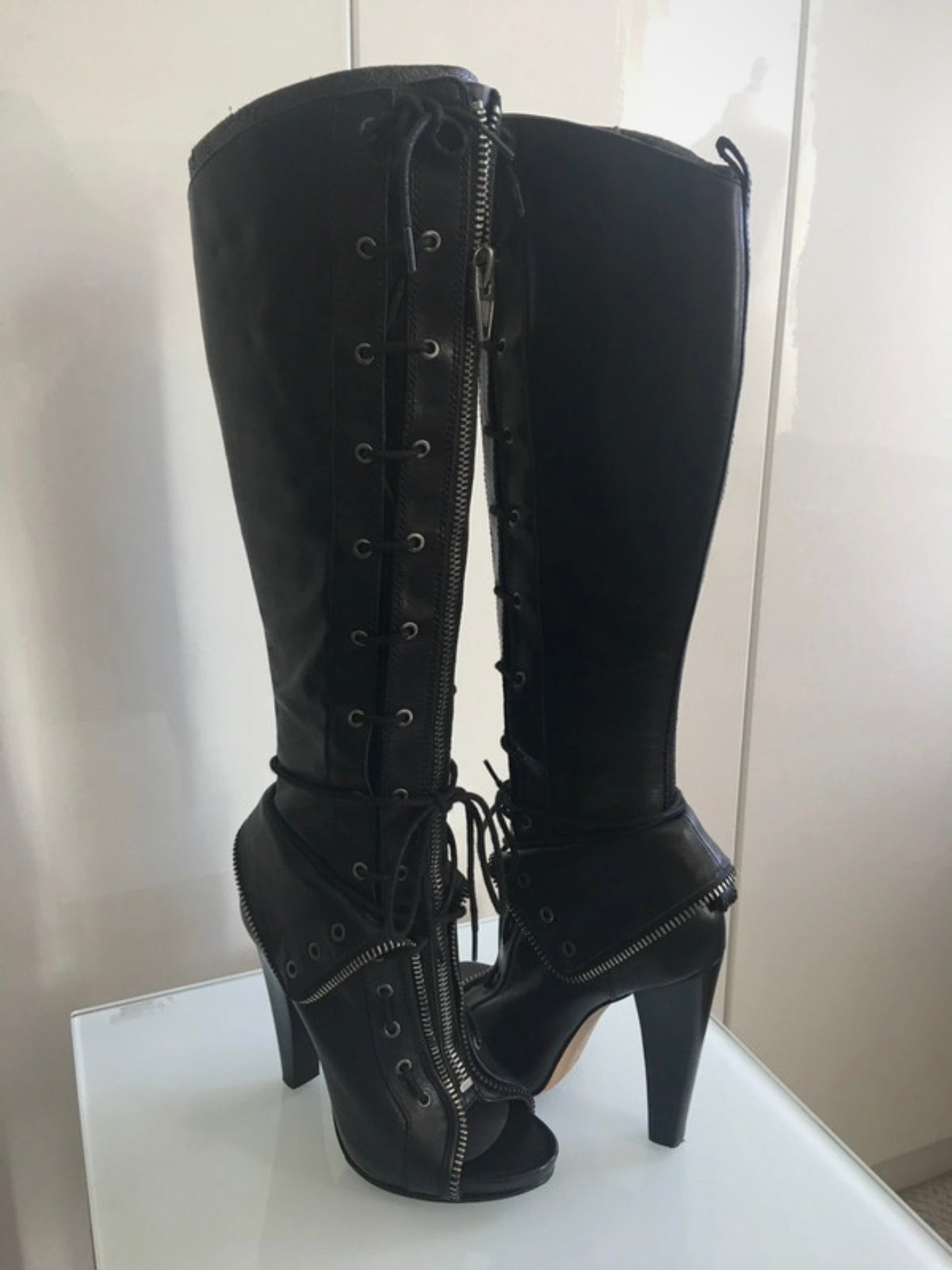 Alexander Wang Freya Lace Up Boot - 38