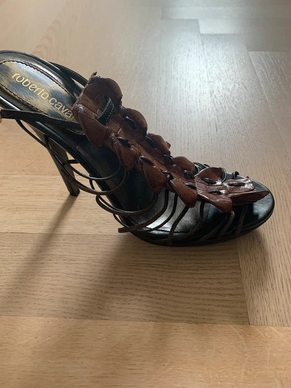 Roberto Cavalli Crocodile Gladiator Heels Brand New - 39
