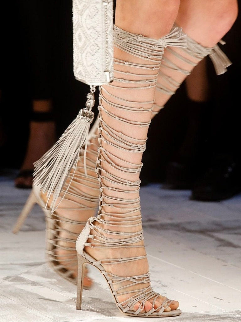 Roberto Cavalli SS 2014 Runway Gladiator Boots Brand New  - 37