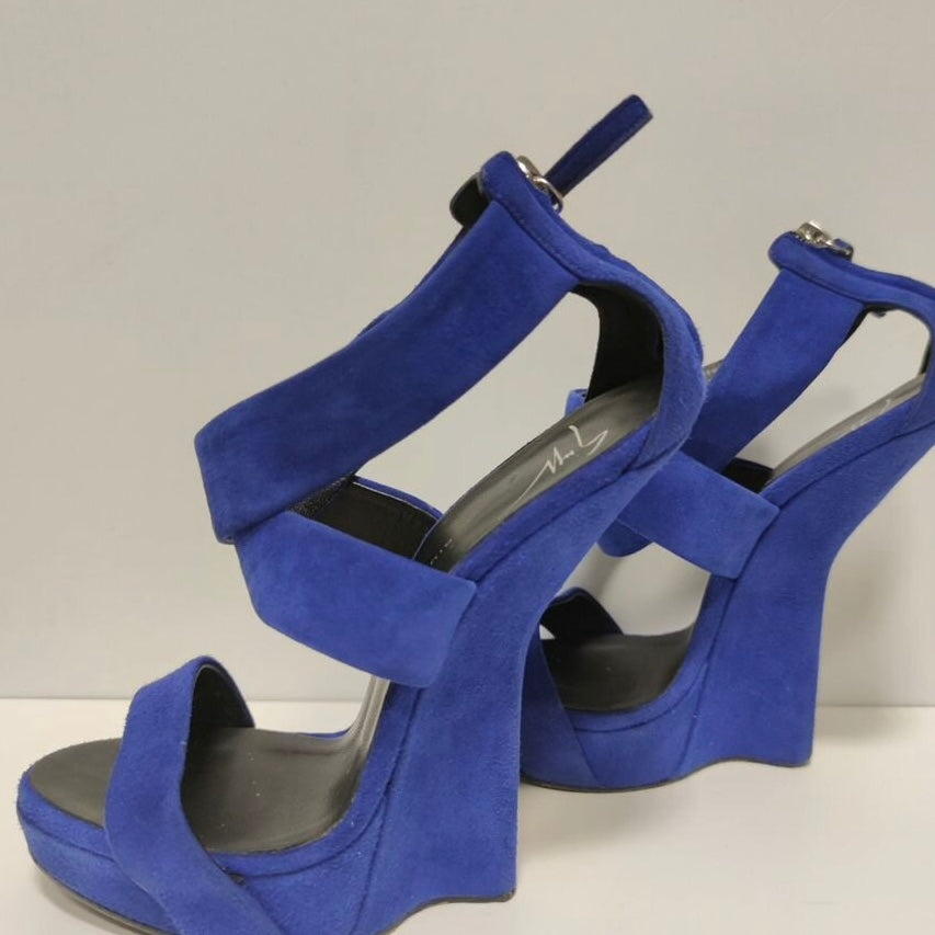 Giuseppe Suede Wedge Heels - 37/37.5