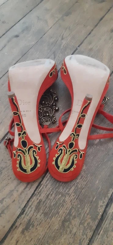 Dior Embellished Beaded Heels Brand New - 40