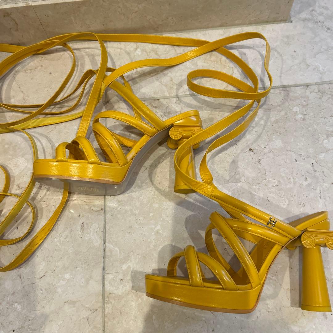 Chanel Colosseum Lace Up Heels Brand New  - 37/37.5