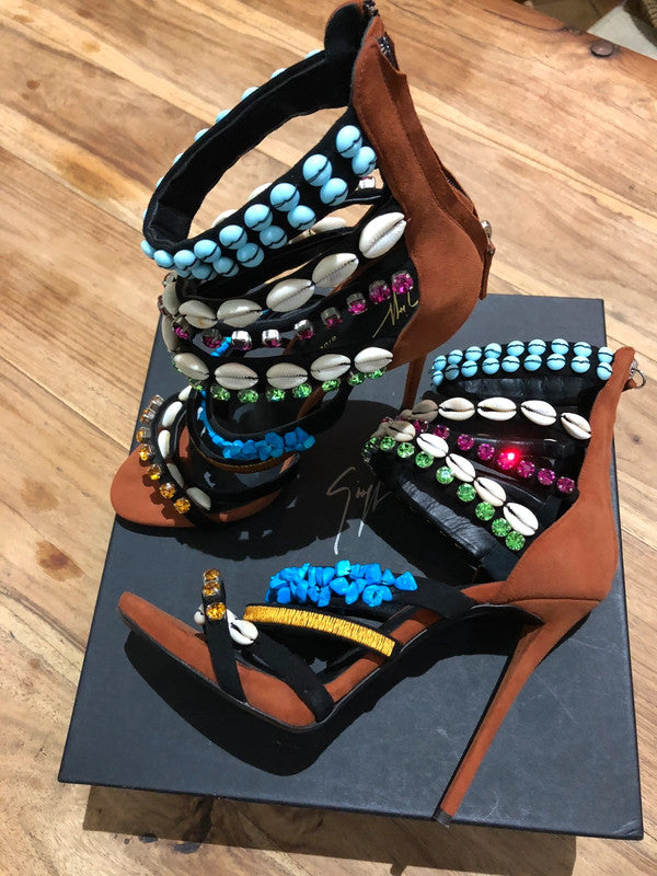 Giuseppe Zanotti Beaded Heels Brand New - 39
