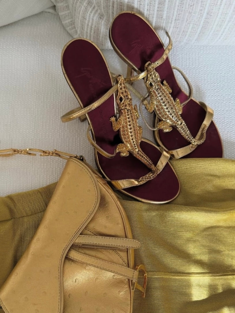 Giuseppe Zanotti Crocodile Heels - 37