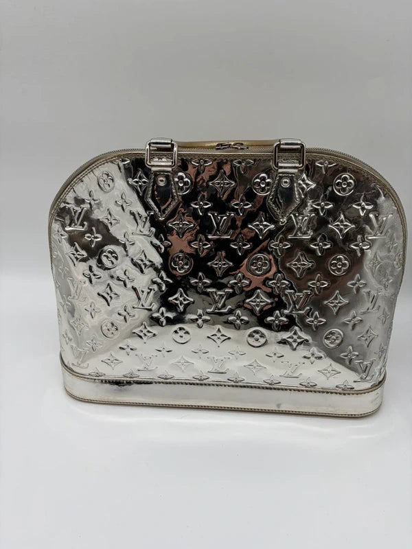Louis Vuitton Alma Handbag Monogram Miroir PVC Silver