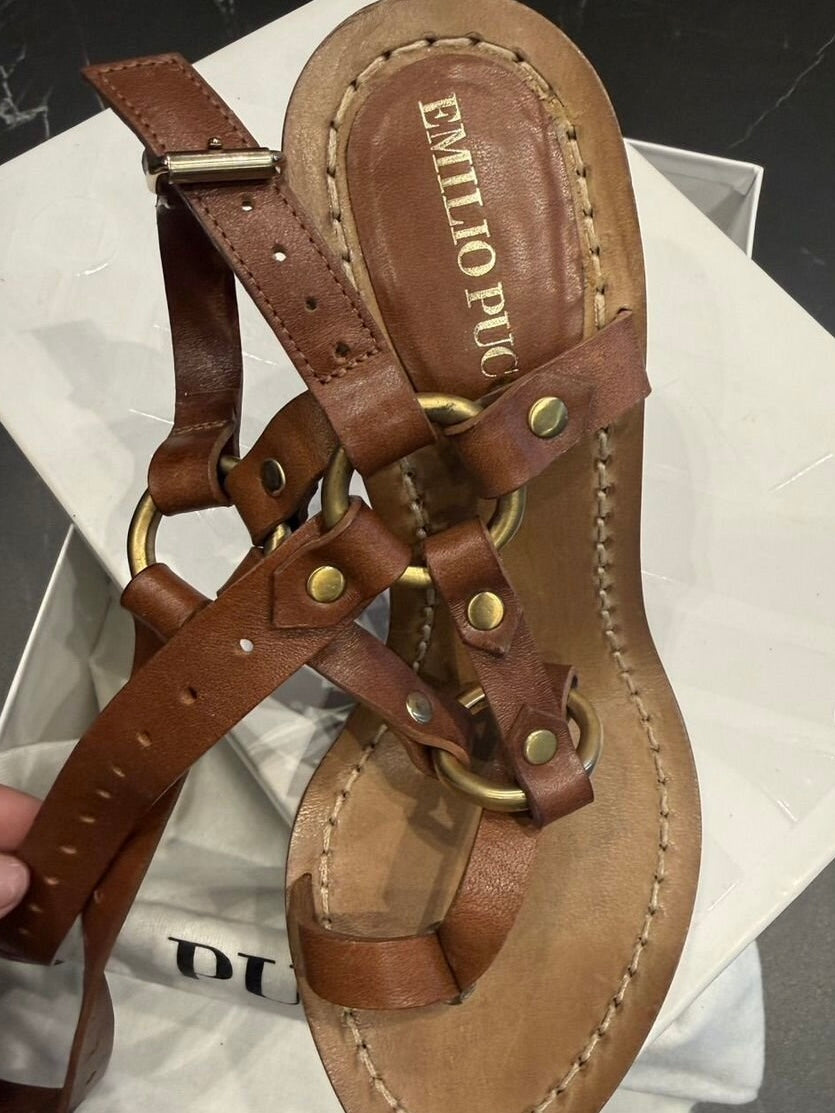 Emilio Pucci Spring 2011 Gladiator Bondage Heels - 36