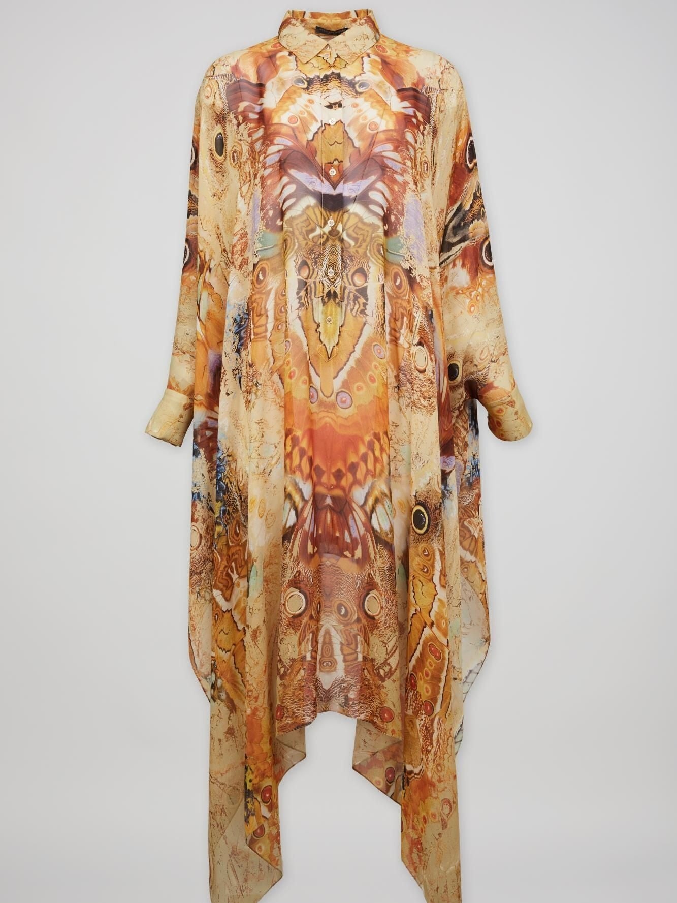Alexander McQueen 2010 Plato Atlantis Silk Kaftan Dress - S/M