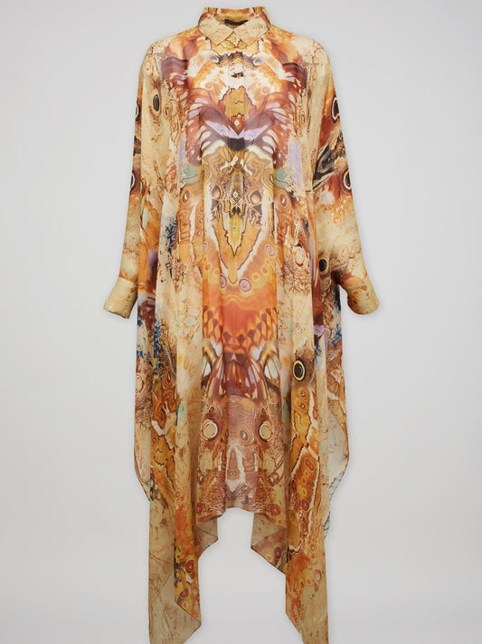 Alexander McQueen 2010 Plato Atlantis Silk Kaftan Dress - S/M