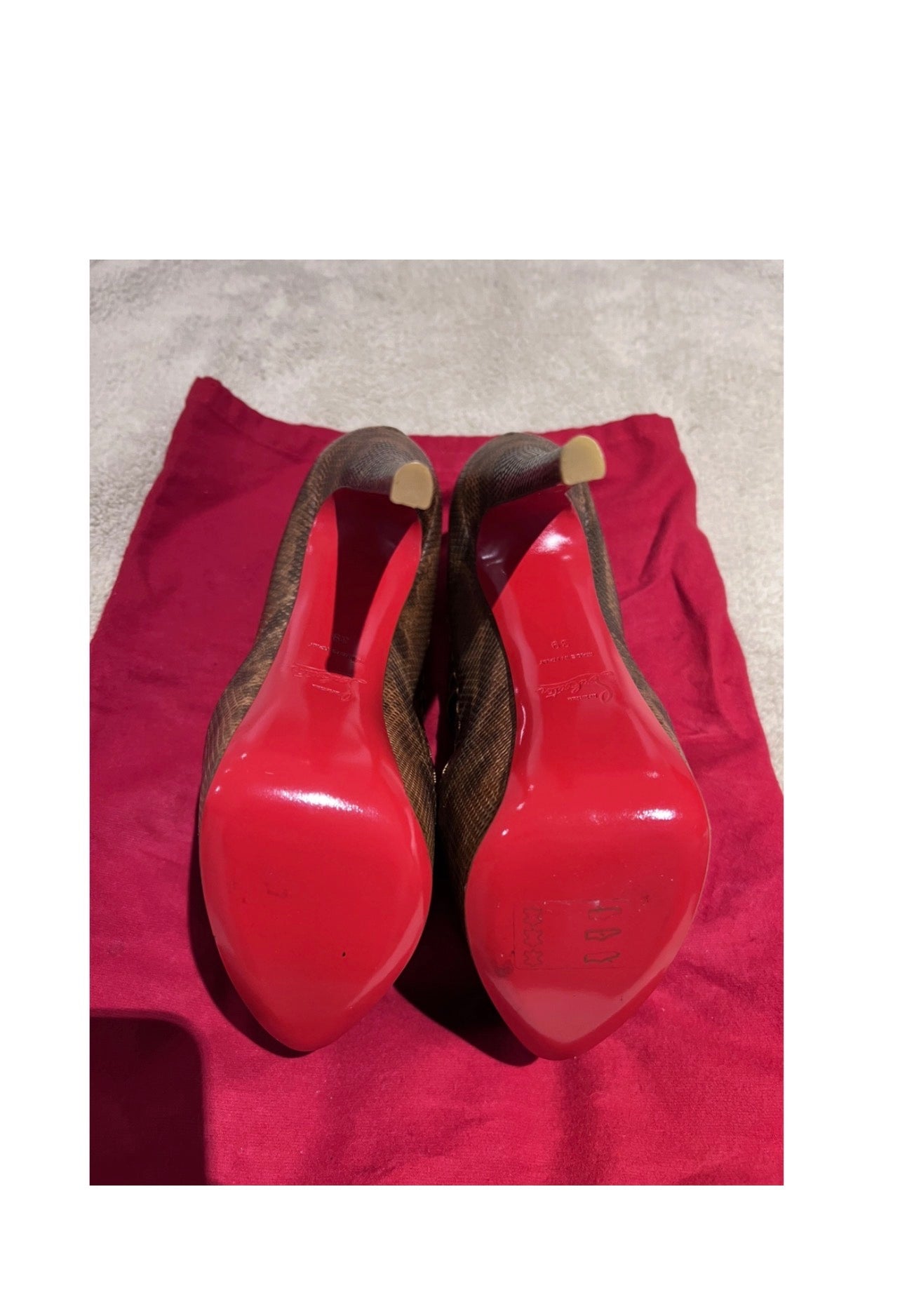 Christian Louboutin Python Zoulou Heels Brand New - 39