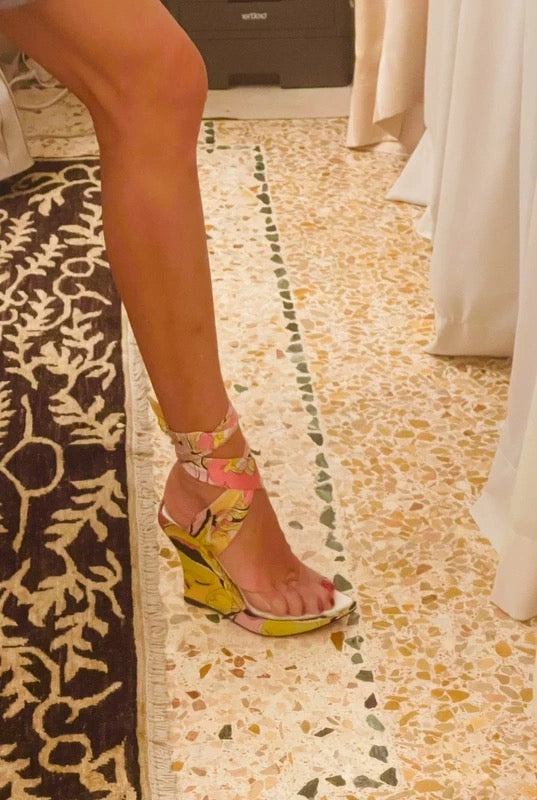 Emilio Pucci Lace Up Wedge Heel - 38