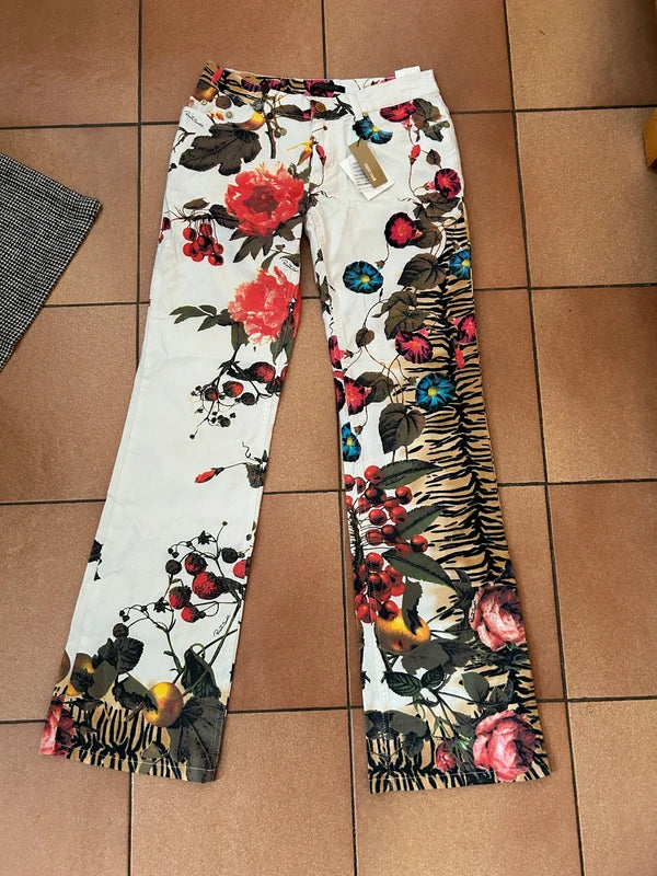Cavalli Floral Tiger Jeans Brand New  - S