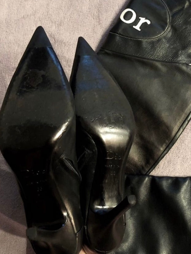 Dior Moto Over the Knee Boots - 36