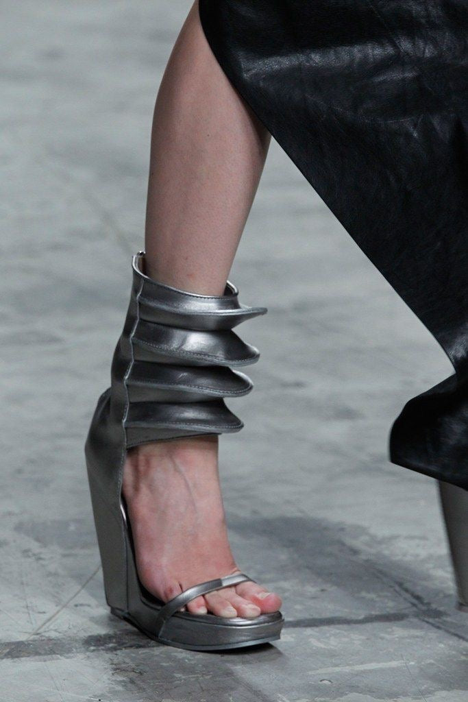 Rick Owens S/S 2012 Wedge Heels in Bronze - 37