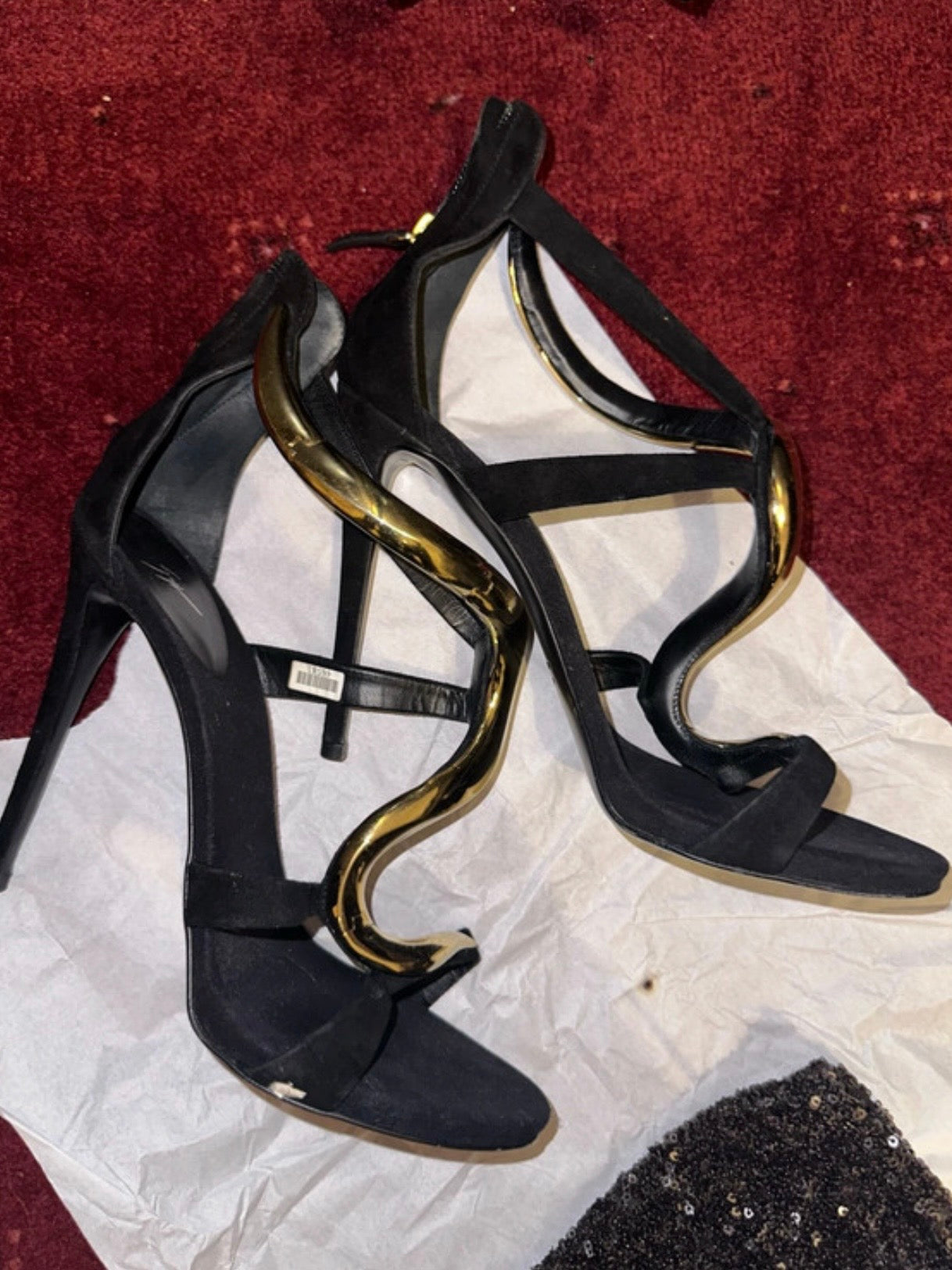 Giuseppe Zanotti Gold Venere Heels - 40/40.5