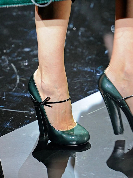Louis Vuitton Mary Fetish Pump Dark Green - 37
