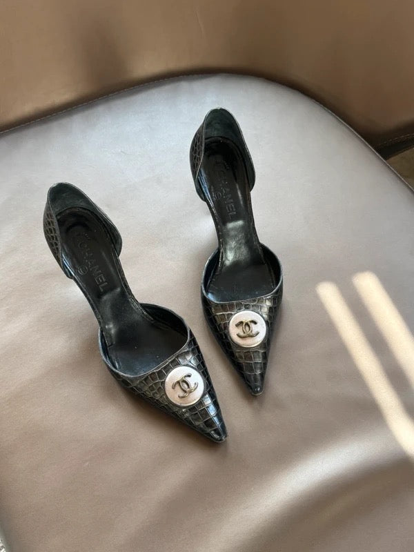 Chanel Croc Heels - 41
