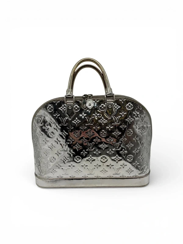 Louis Vuitton Alma Handbag Monogram Miroir PVC Silver