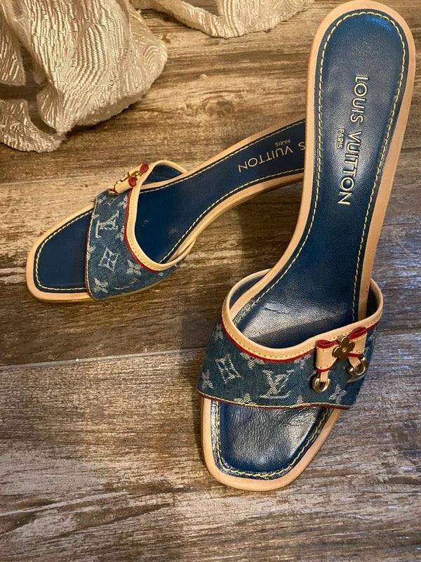 Louis Vuitton denim mules - 40/41