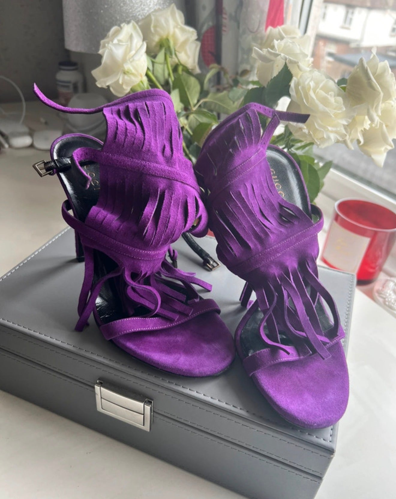 Gucci Becky Fringe Heels - 36.5