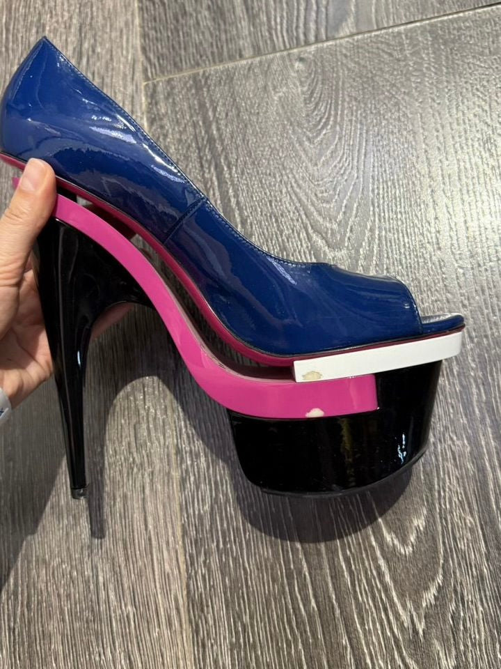 Versace Triple Platform Pump Heels - 39/40