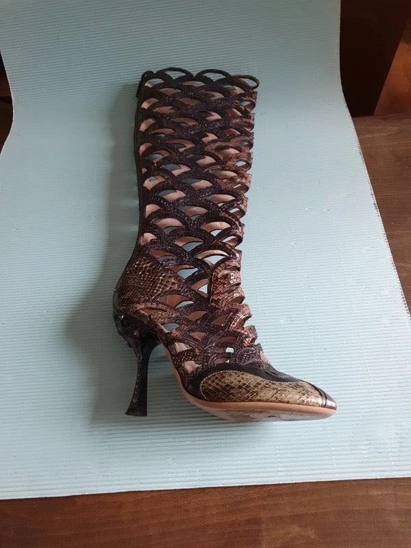 Miu Miu Sculptural Python Heels - 34.5, 38 + 39