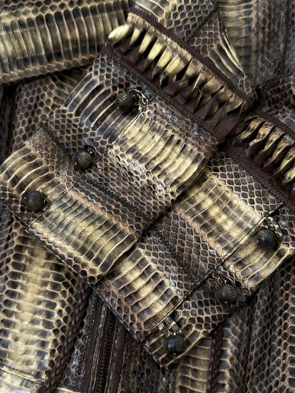 Roberto Cavalli 2007 Python Jacket - S/M