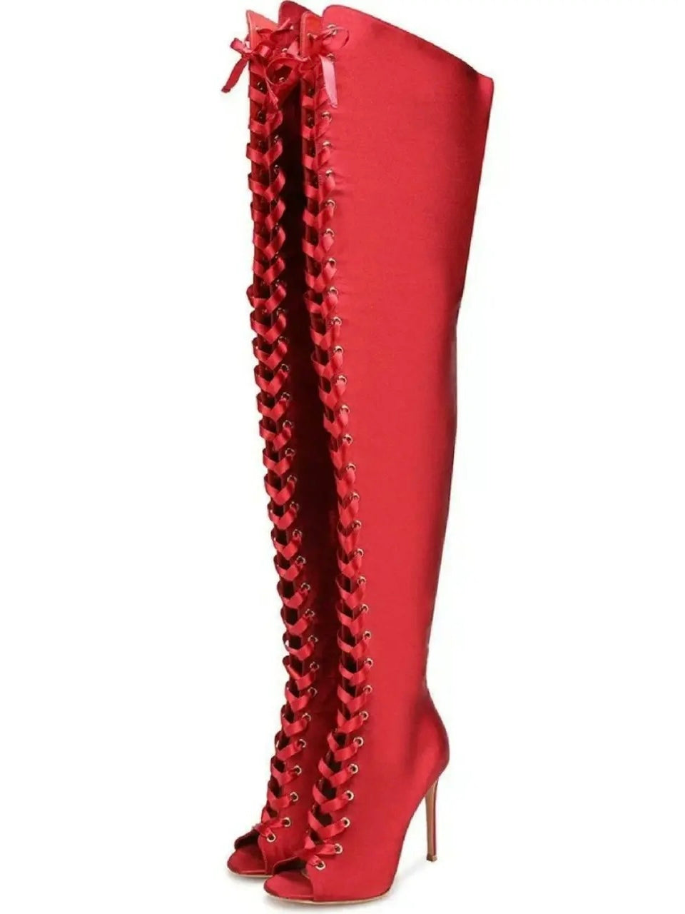Gianvito Rossi Marie Satin Lace Up Boots Brand New - 39