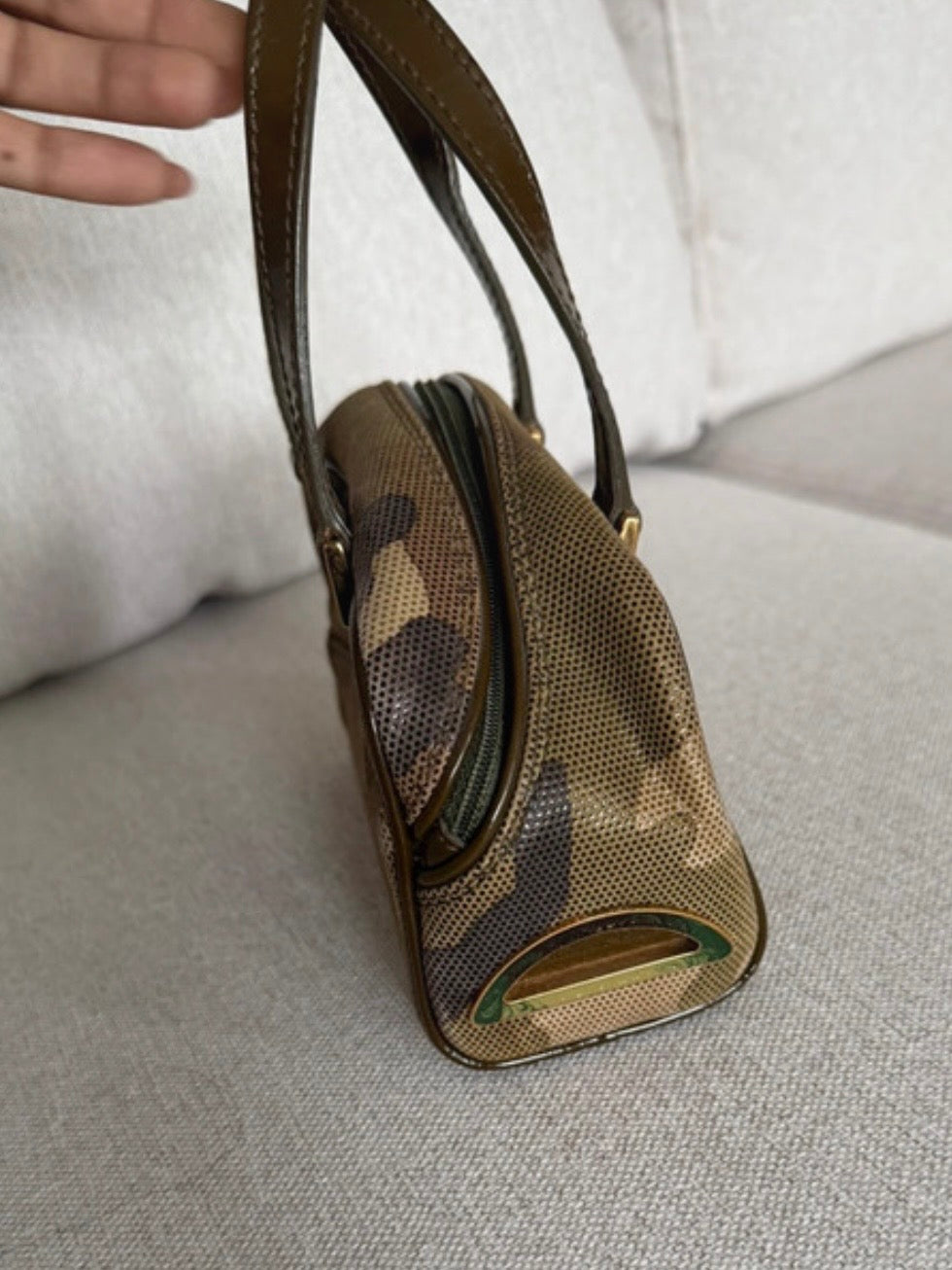Dior Galliano Camo Mini Boston Bag