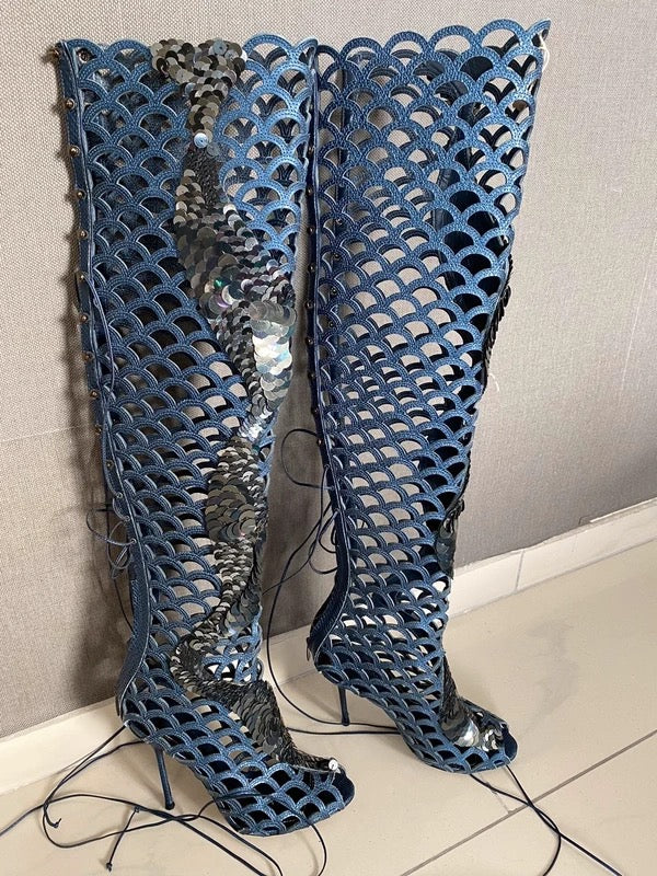 Sergio Rossi Gladiator Boots Brand New - 35/35.5