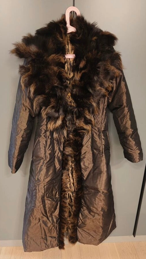 Roberto Cavalli Runway Collection Detachable Fox Fur Double Sided Puffer Coat - S/M