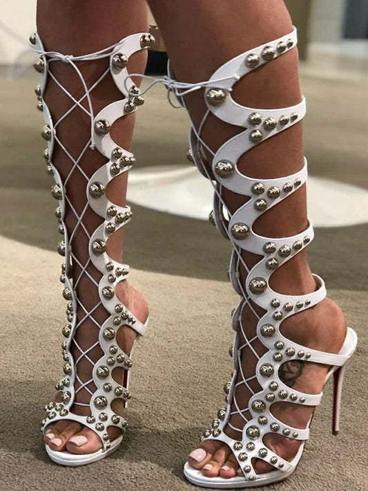 Christian Louboutin Amazoulo 100 Gladiator Heels - 37.5