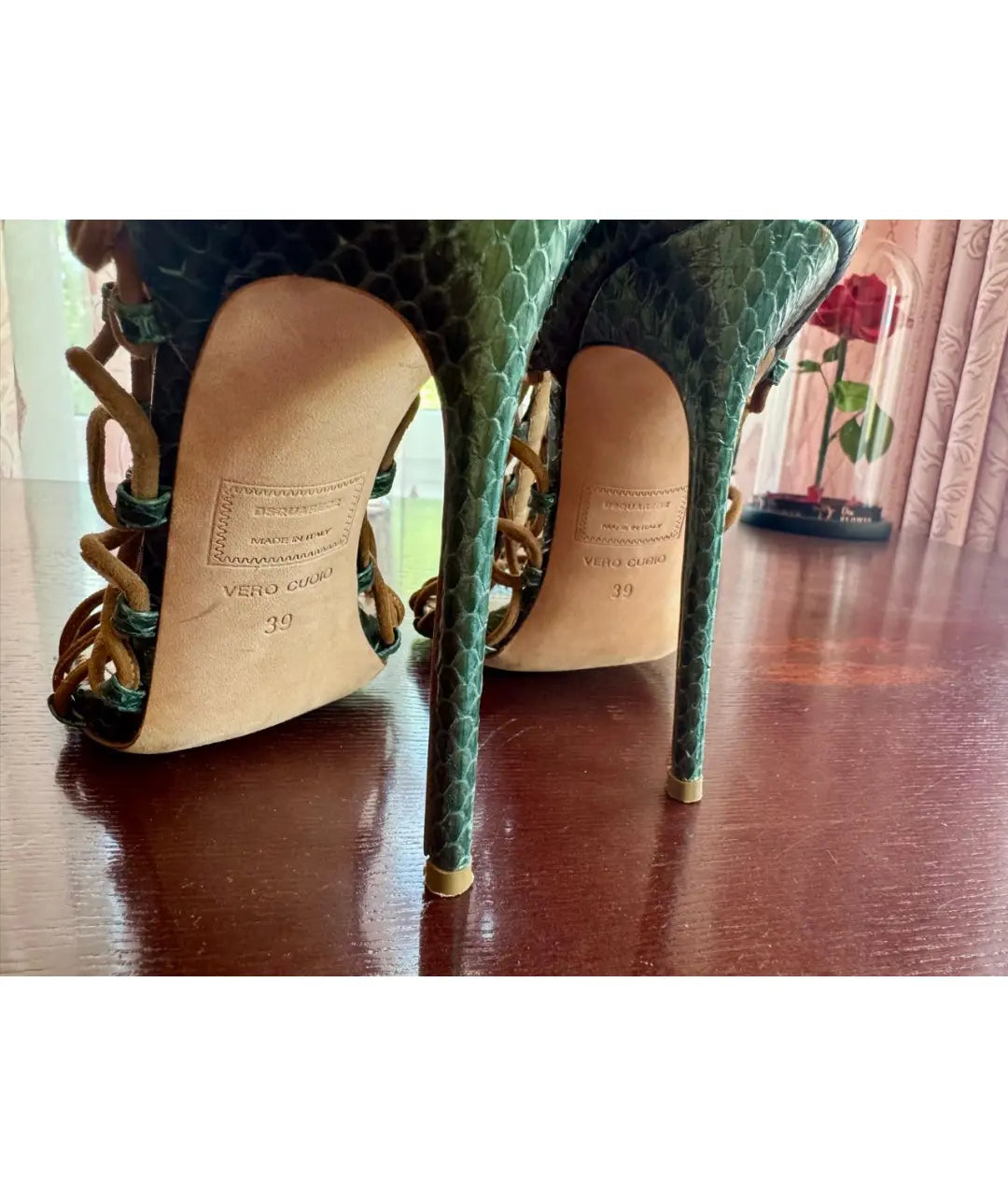 Dsquared2 Iridescent Python Rope Gladiator Heels Brand New - 39