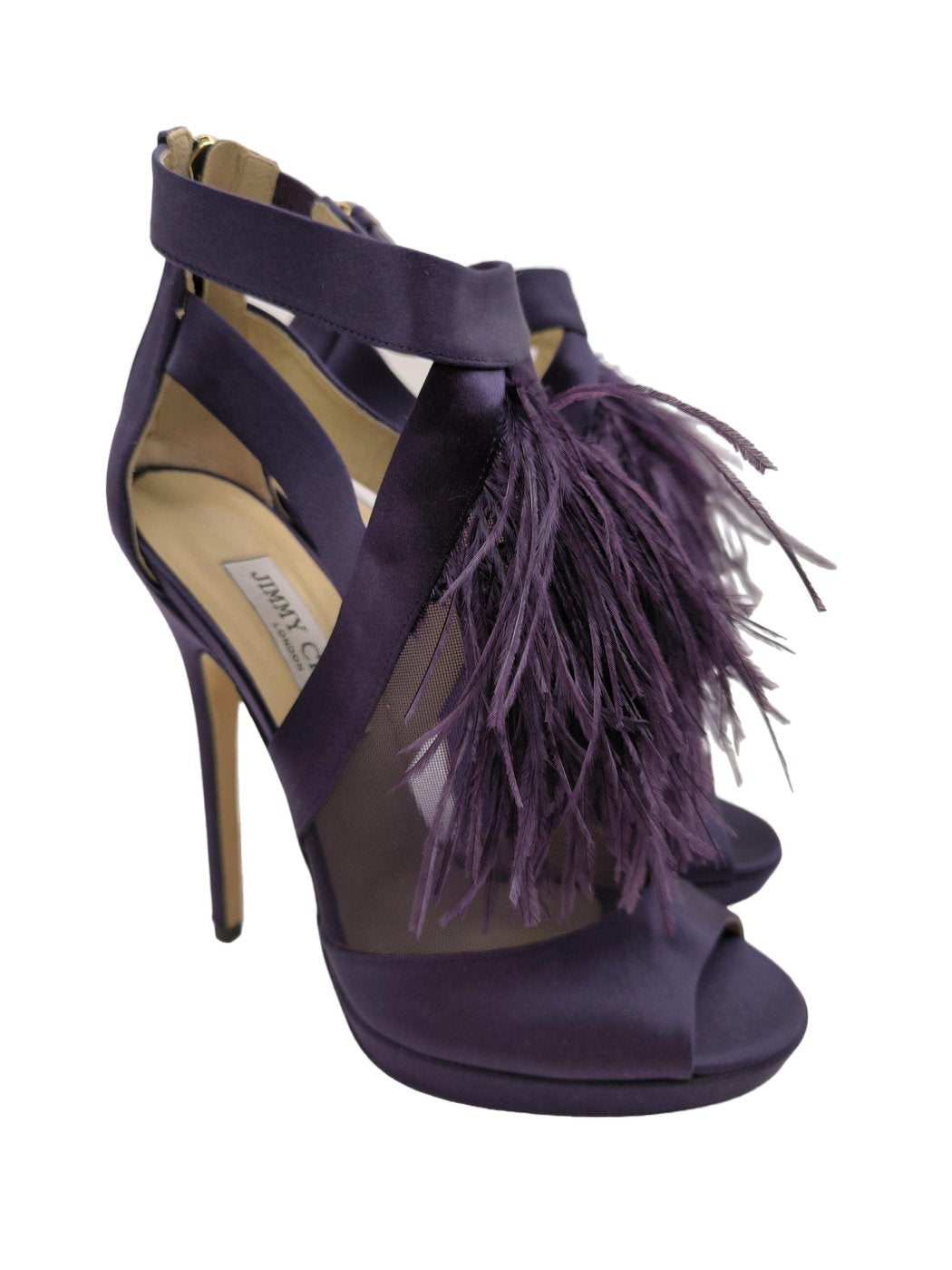 Jimmy Choo Ostrich Feather Heels - 36