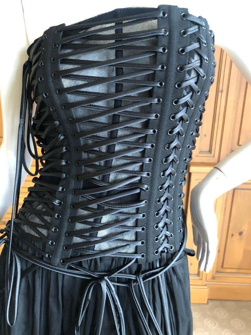 Dolce & Gabbana Daring Lace Up Corset Dress - M